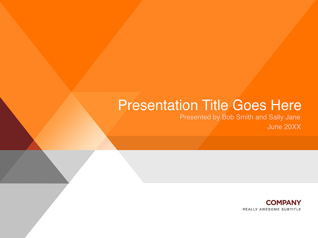  Orange  and gray presentation template  in Photoshop PSD 