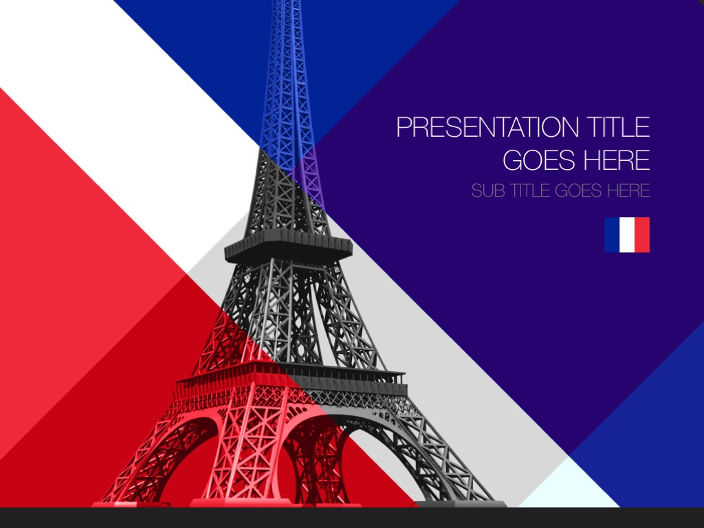 Paris France Powerpoint Template Cover 