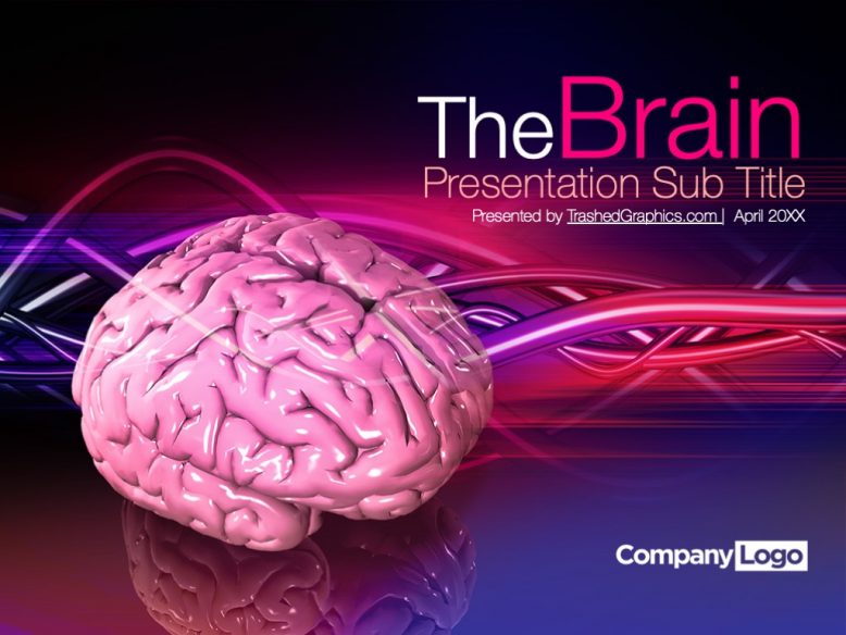 Visually stunning 6 page brain PowerPoint template TrashedGraphics